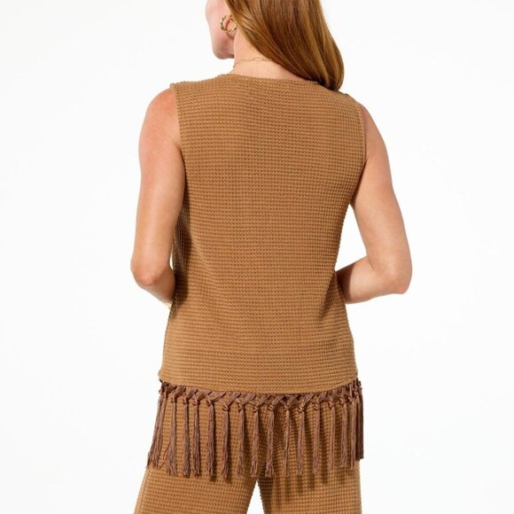 Knotted Fringe Hem Top (NWOT) - Picture 2 of 2